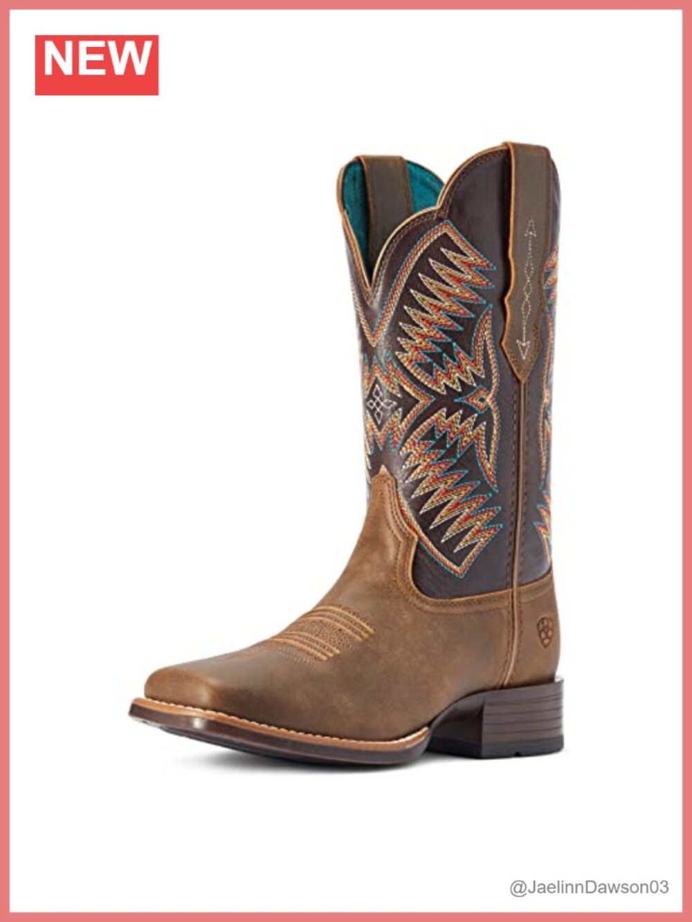 Women's Western Mid-Calf Boots Embroidered Pull-On